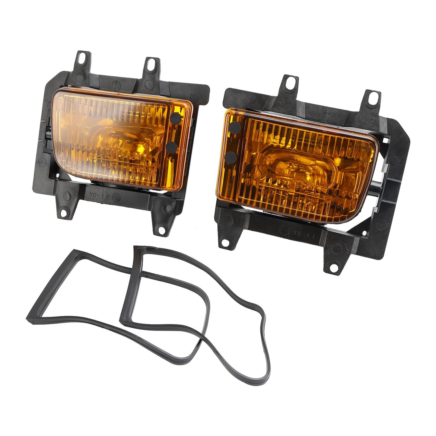 Front Bumper Yellow Fog Lights Plastic Lens For 85-93 BMW E30 3-Series Sedan USA