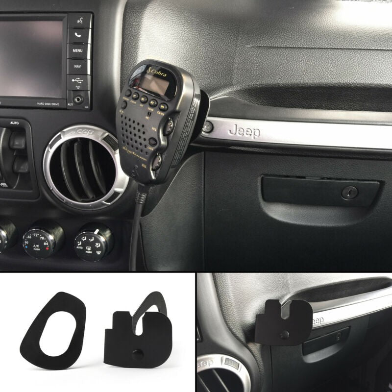 Radio Bar Passenger Holder 75WXST CB Mic Grab Mount Fits For Wrangler JK 2011-up