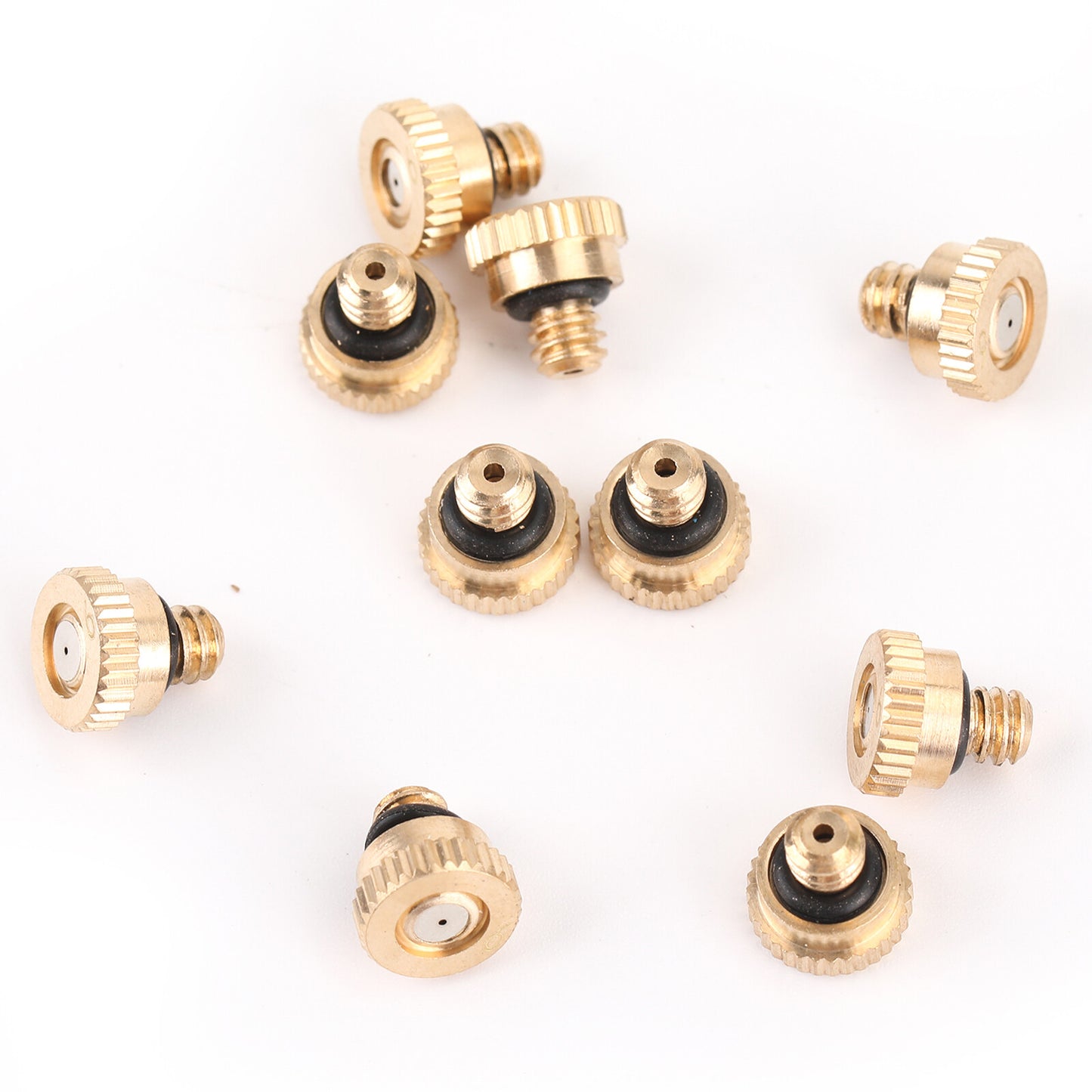 20X Brass Misting Nozzles Water Mister Sprinkle For Cooling System 0.024" 10/24