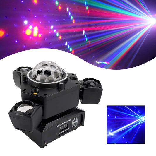 Solid Spare Three Head LED Stage Light Beam Moving Head Light With Laser DJ Disco Party