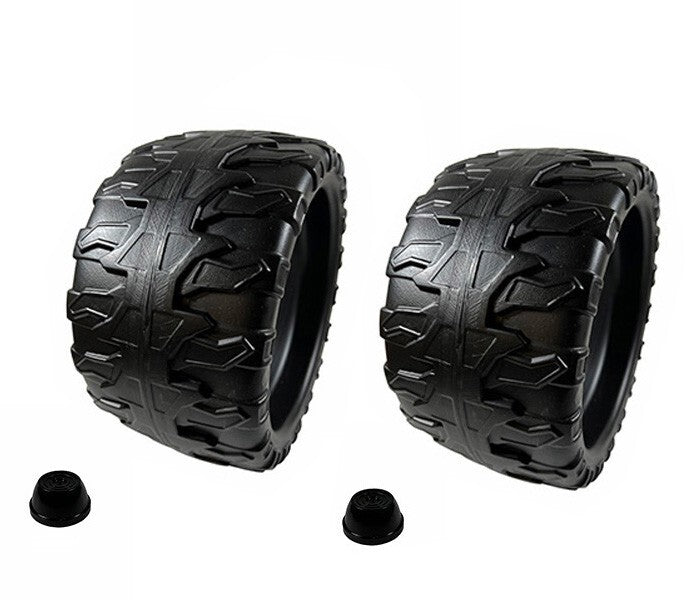 Solid Spare (2) Power Wheels BCK85-2659 Jeep Wrangler Wheel and Retainer Cap Kit 00801-1451
