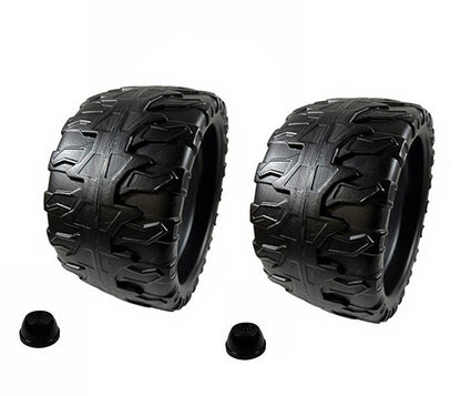 Solid Spare (2) Power Wheels BCK85-2659 Jeep Wrangler Wheel and Retainer Cap Kit 00801-1451