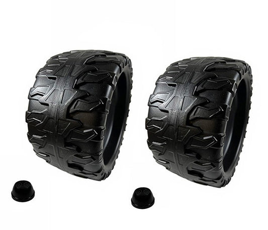 Solid Spare (2) Power Wheels BCK85-2659 Jeep Wrangler Wheel and Retainer Cap Kit 00801-1451