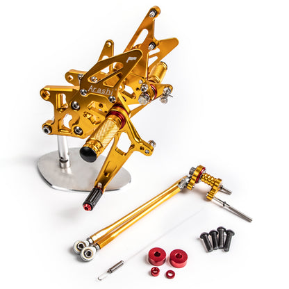 CNC Aluminum Rearsets Footpegs Gold For Honda CBR 600 RR RRA PC40 2009 - 2022