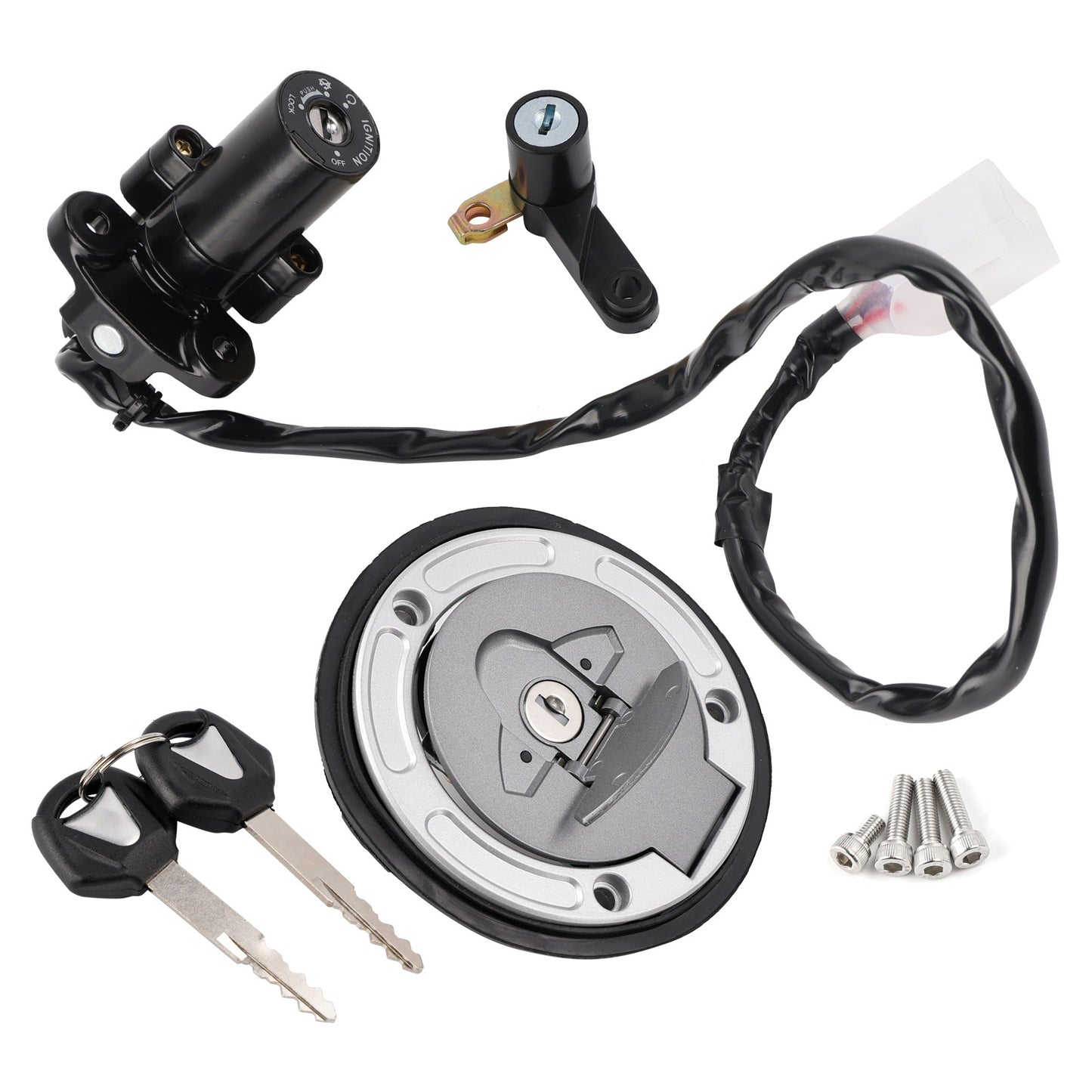 IGNITION KEY SWITCH FEUL CAP SEAT LOCK SET FOR YAMAHA YZF-R3 MT-03 ABS 2019-2024