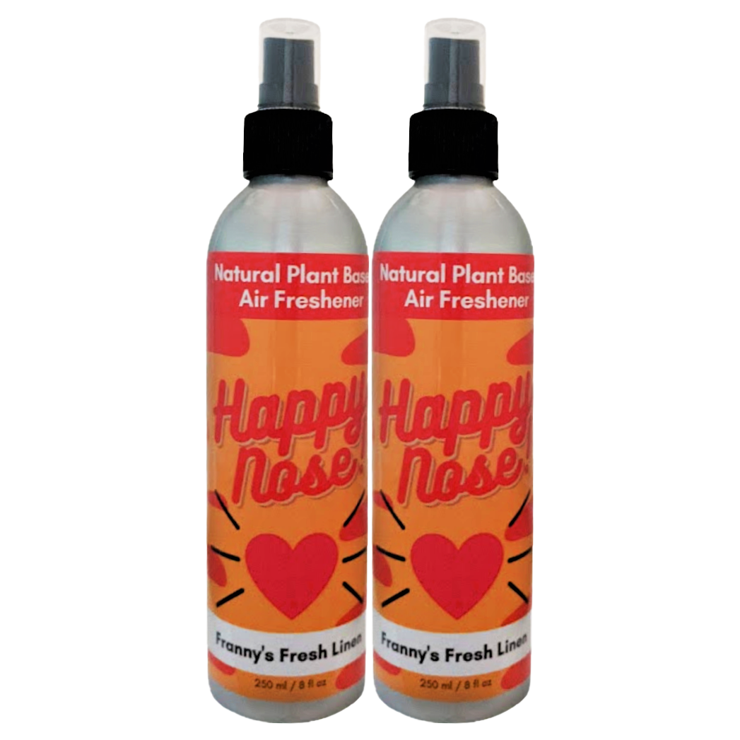 Solid Spare 2 Pack - Happy Nose! Air Freshener & Odor Remover Spray - Franny's Fresh Linen