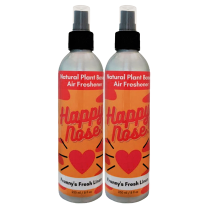 Solid Spare 2 Pack - Happy Nose! Air Freshener & Odor Remover Spray - Franny's Fresh Linen