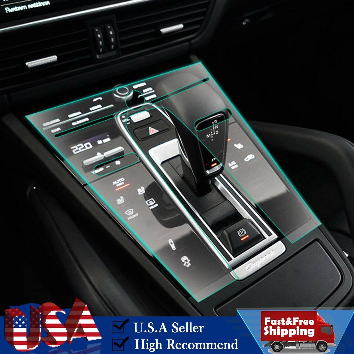 Navigation TPU Screen Protector Film For Porsche Cayenne 2.9T 3.0T 2018-2022