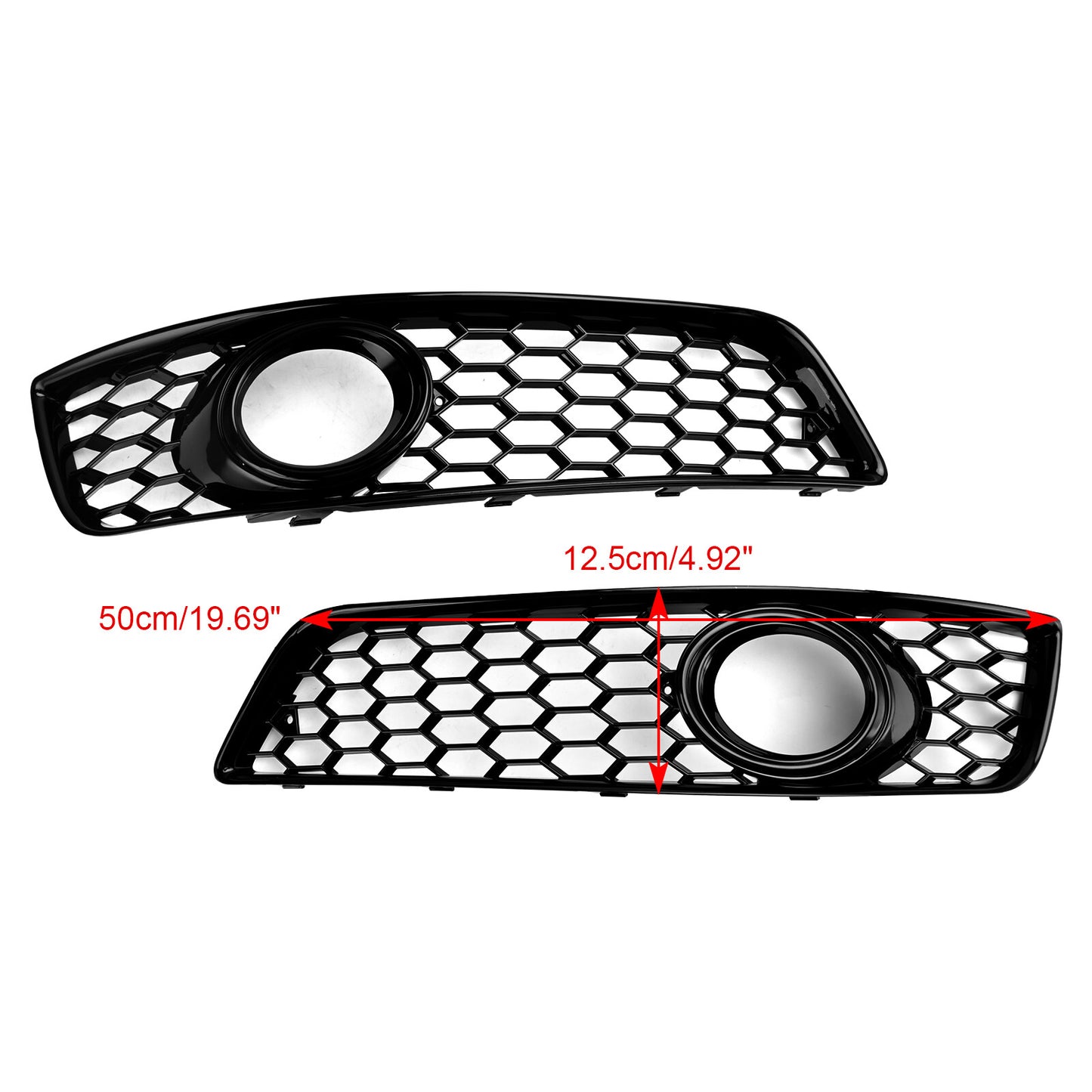 Honeycomb Bumper Front Fog Light Grill Grille Cover Fit Audi A3 8P 2009-2013