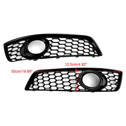 Honeycomb Bumper Front Fog Light Grill Grille Cover Fit Audi A3 8P 2009-2013