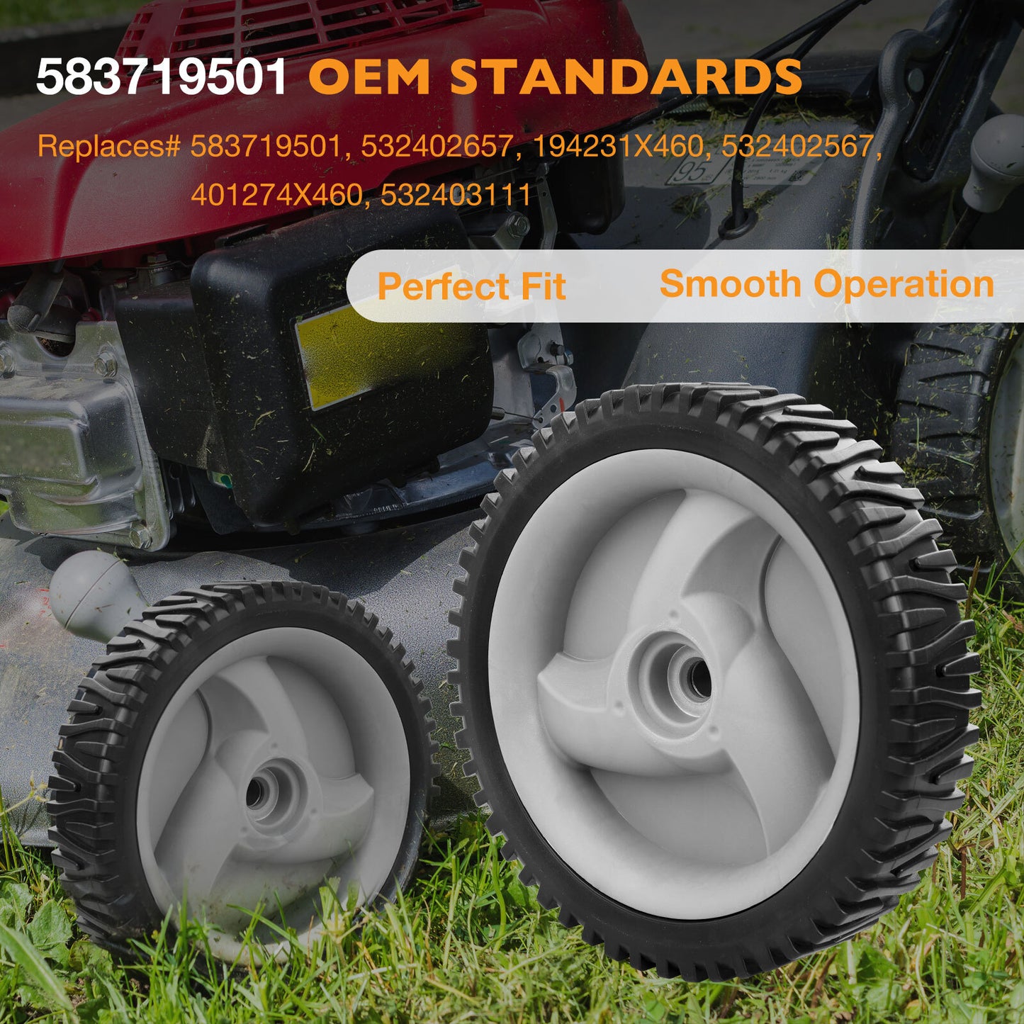 8" Lawn Mower Wheel Set Front Drive For Craftsman 583719501 194231X427 917376080