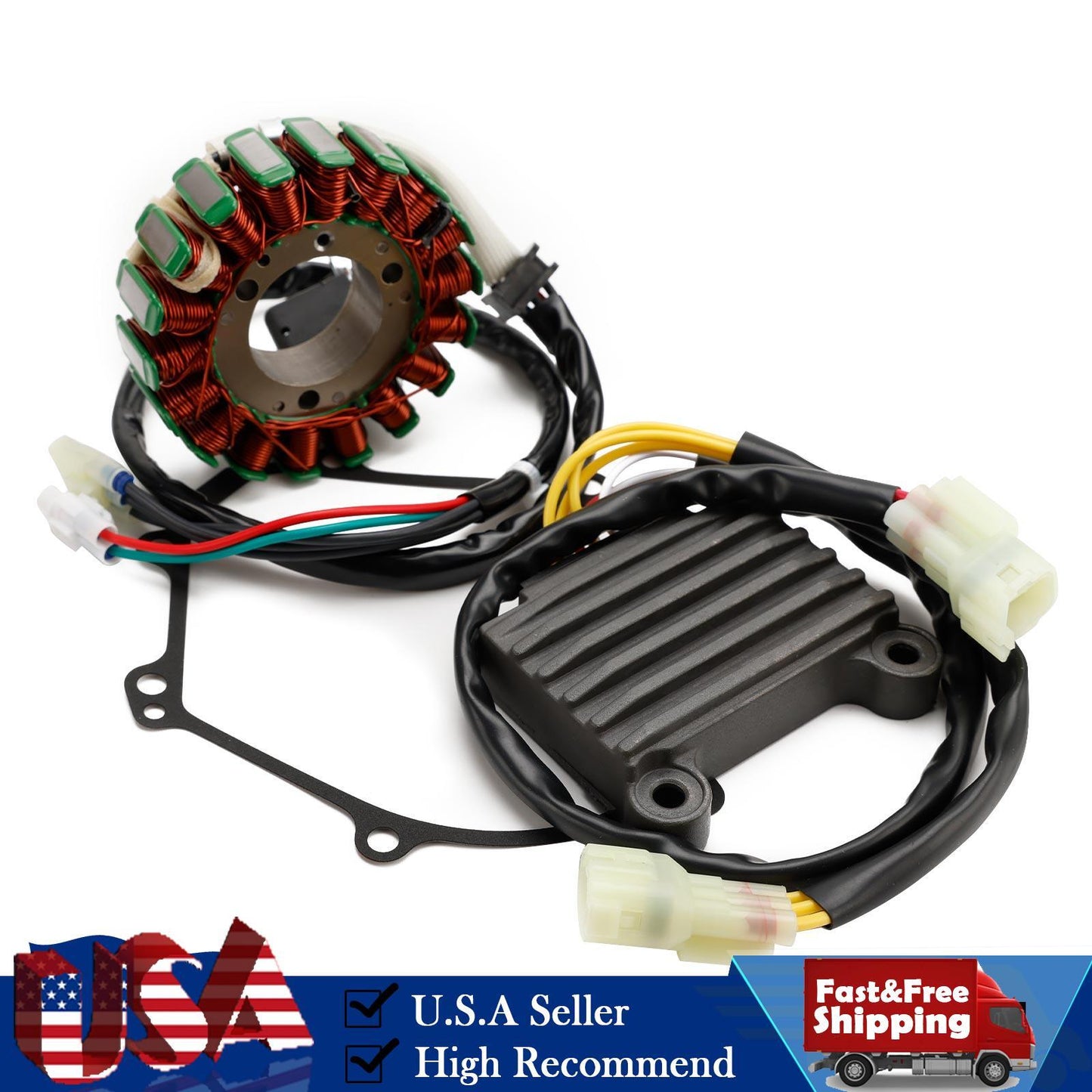 Magneto Stator + Voltage Rectifier + Gasket For Husqvarna FE450 FE501 2017-2023