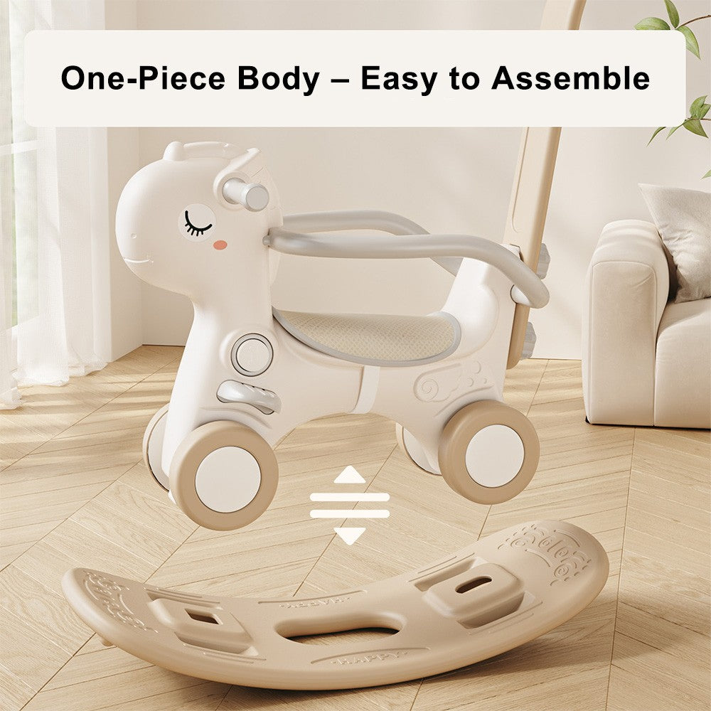 ??4-in-1 Baby Rocking Horse for Toddlers 1-3 Years – Ride-On Toy Green
