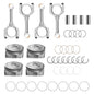 2.4 Engine Piston Kit w/ Connecting Rod Set For Hyundai Sonata Kia Optim Sorento