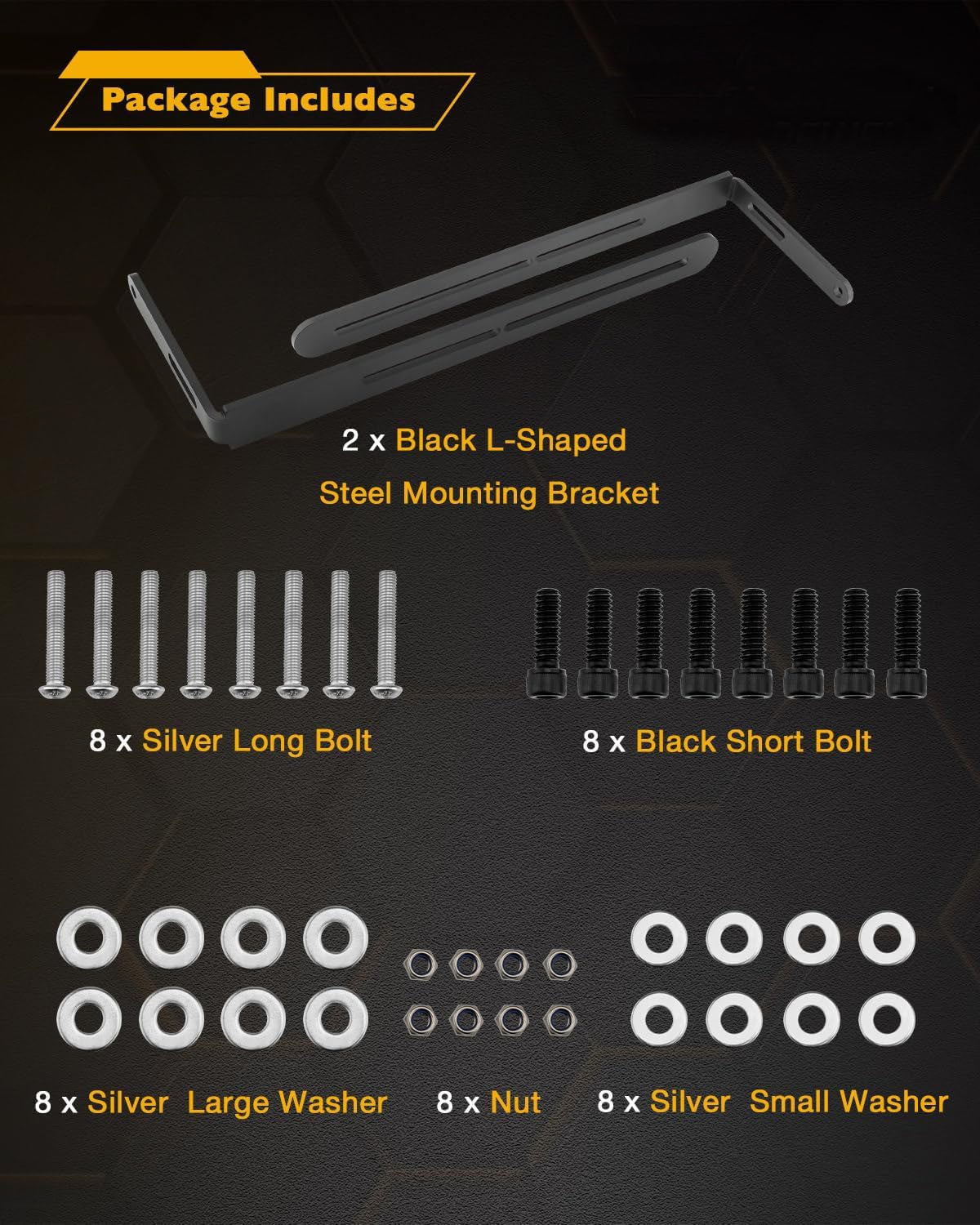Universal Soundbars Mounting L-Bracket For Golf Cart SE18 SE18E SE26 SE28 SEB26