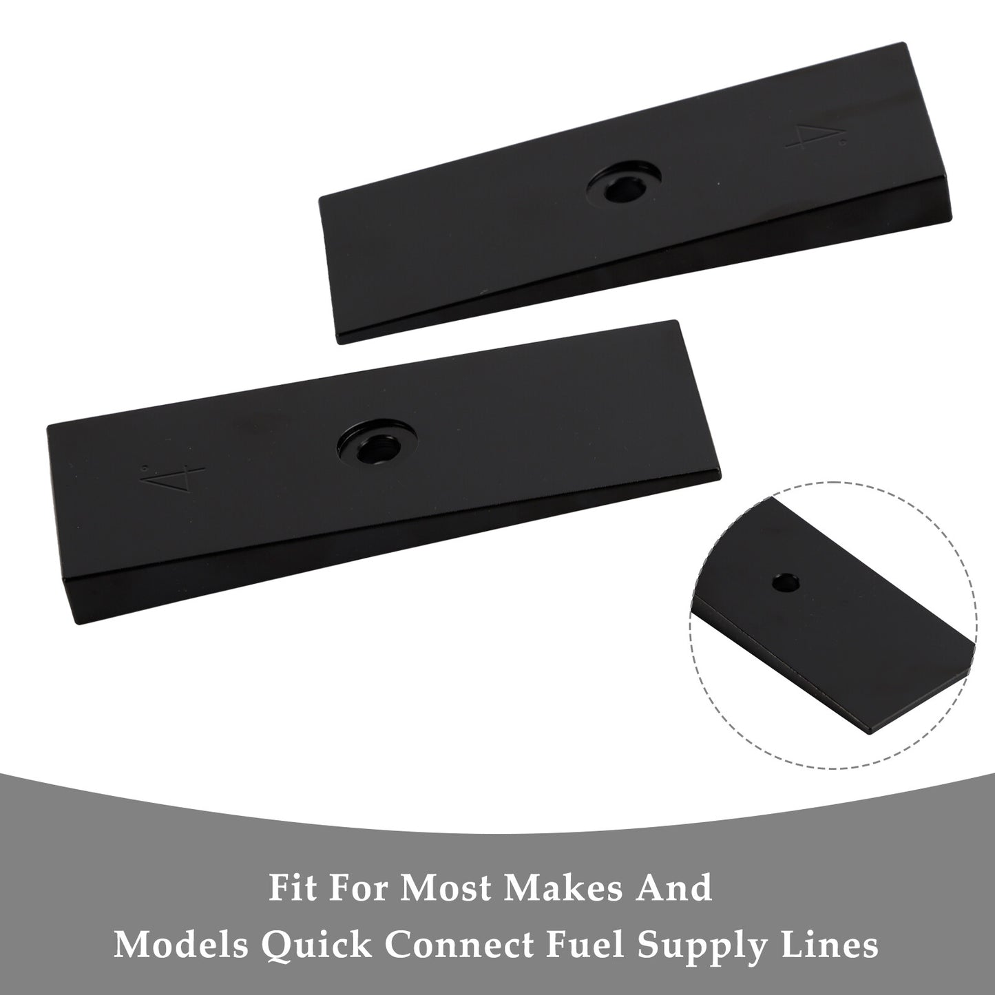2PCS 2" Wide 4°Degree Steel Leaf Spring Degree Shims Black~·