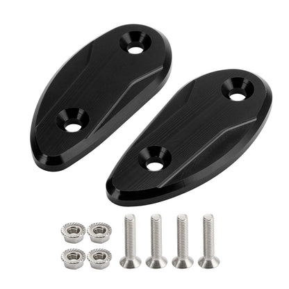 CNC Black Mirror Block Off Plates For Honda CBR 1000 RR CBR1000RR 2008-2023