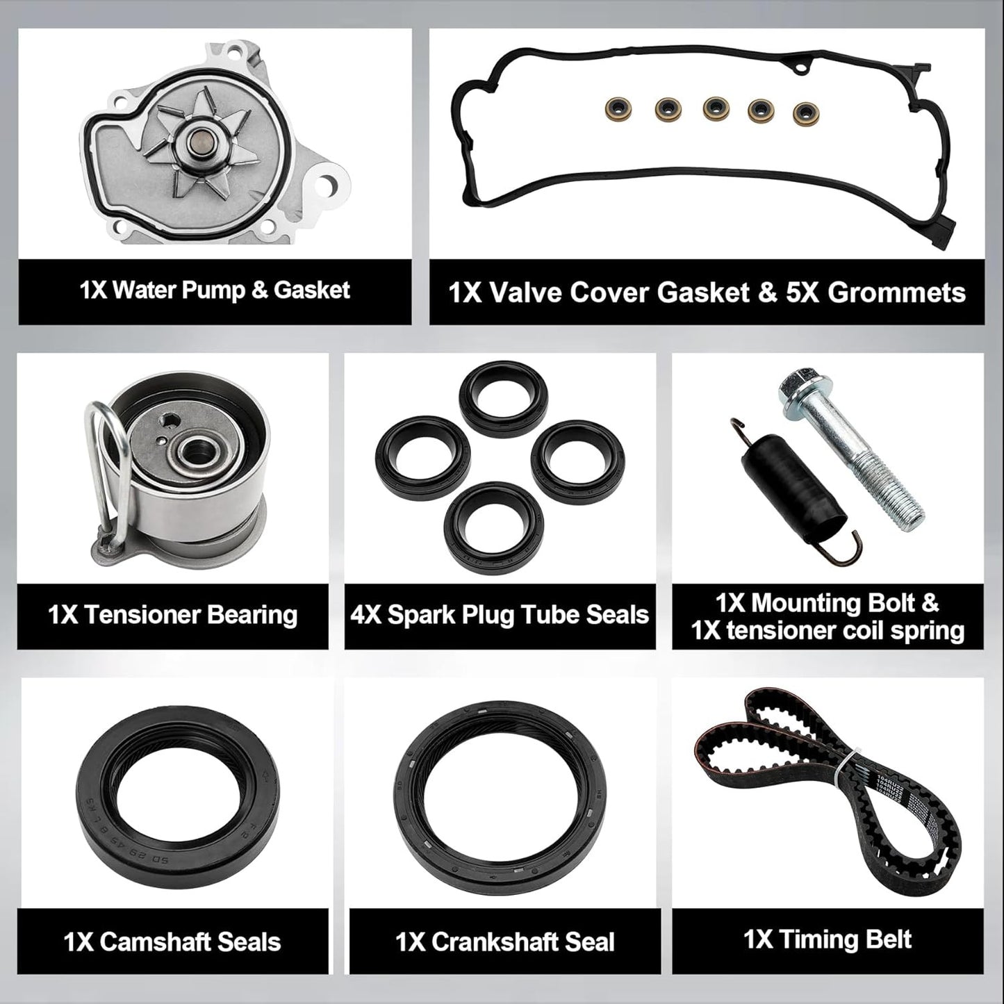 TBK312 1.7L Engine Timing Belt Kit w/ Water Pump 2001-2005 Honda Civic DX TCK312