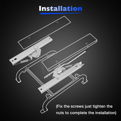Universal Adjustable Seat Slider Dual Locking Rails Brackets Kit For Bucket Seat