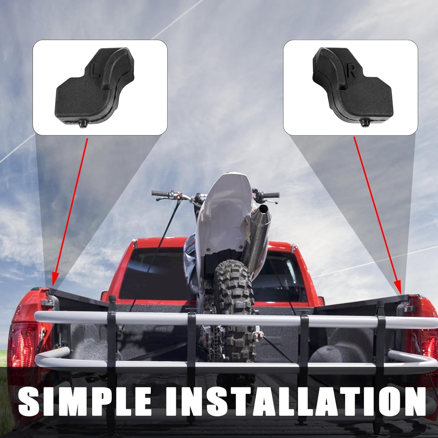 1 Pair Tailgate Stop Bumper FL3Z-99439A00-B FL3Z-99439A00-A for Ford F150