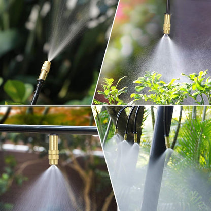 30Pcs Adjustable Misting Nozzle Gardening Watering Brass Spray Sprinkler Set US