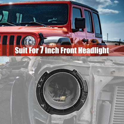 2x 7inch Headlight Mount Bracket Ring Bucket Base For 2007-2018 Jeep Wrangler JK