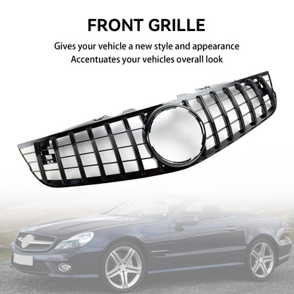 Front Bumper Upper Grill Fit Mercedes SL-Class R230 SL550 SL600 2009-2012