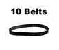 Solid Spare Vacuum Belts for CMS 1000 Clear Track Fit Amway 10 PACK