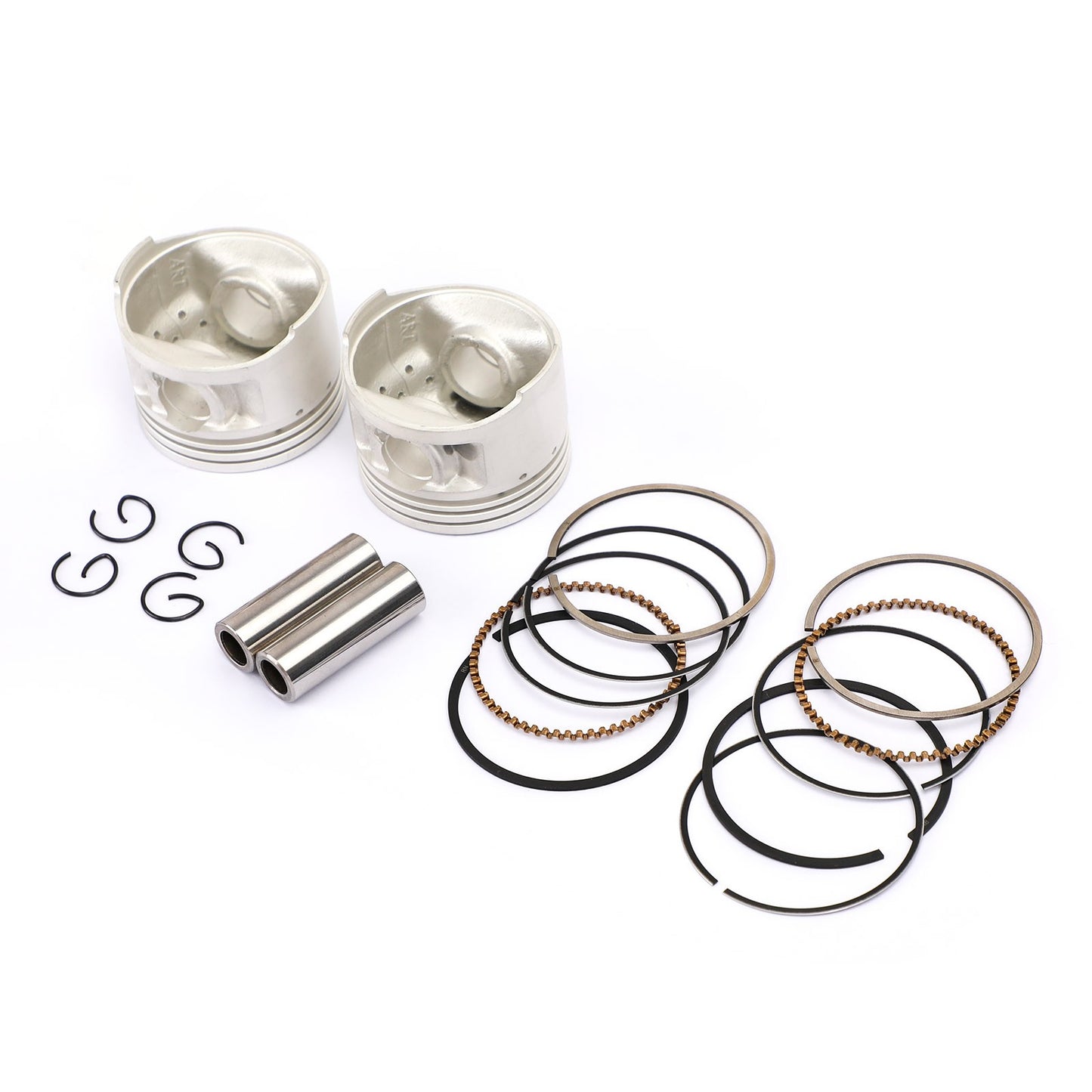 2 Set Piston Ring Pin Kit Std 49Mm For Yamaha Xv250 V-Star Virago Route 66 88-18