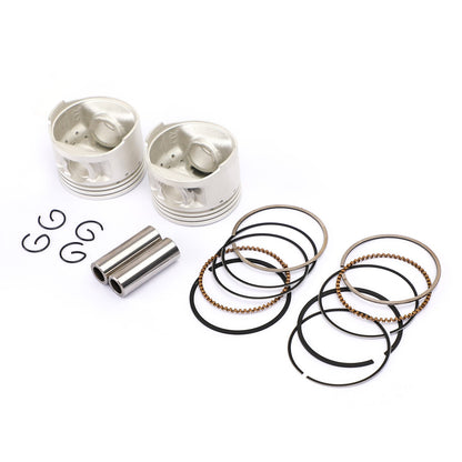 2 Set Piston Ring Pin Kit Std 49Mm For Yamaha Xv250 V-Star Virago Route 66 88-18