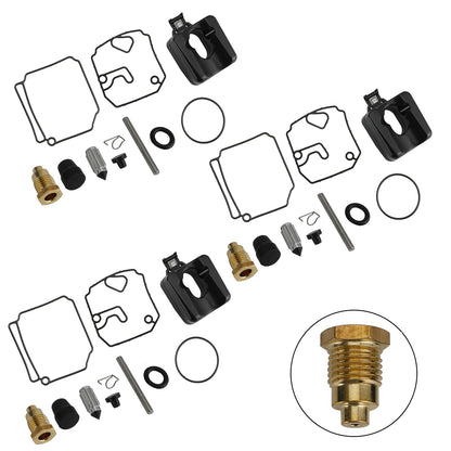 3X Carburetor Carb Rebuild Kit fit for Yamaha 3 Cyl 2.834 Bore 60HP 70HP 1992-06
