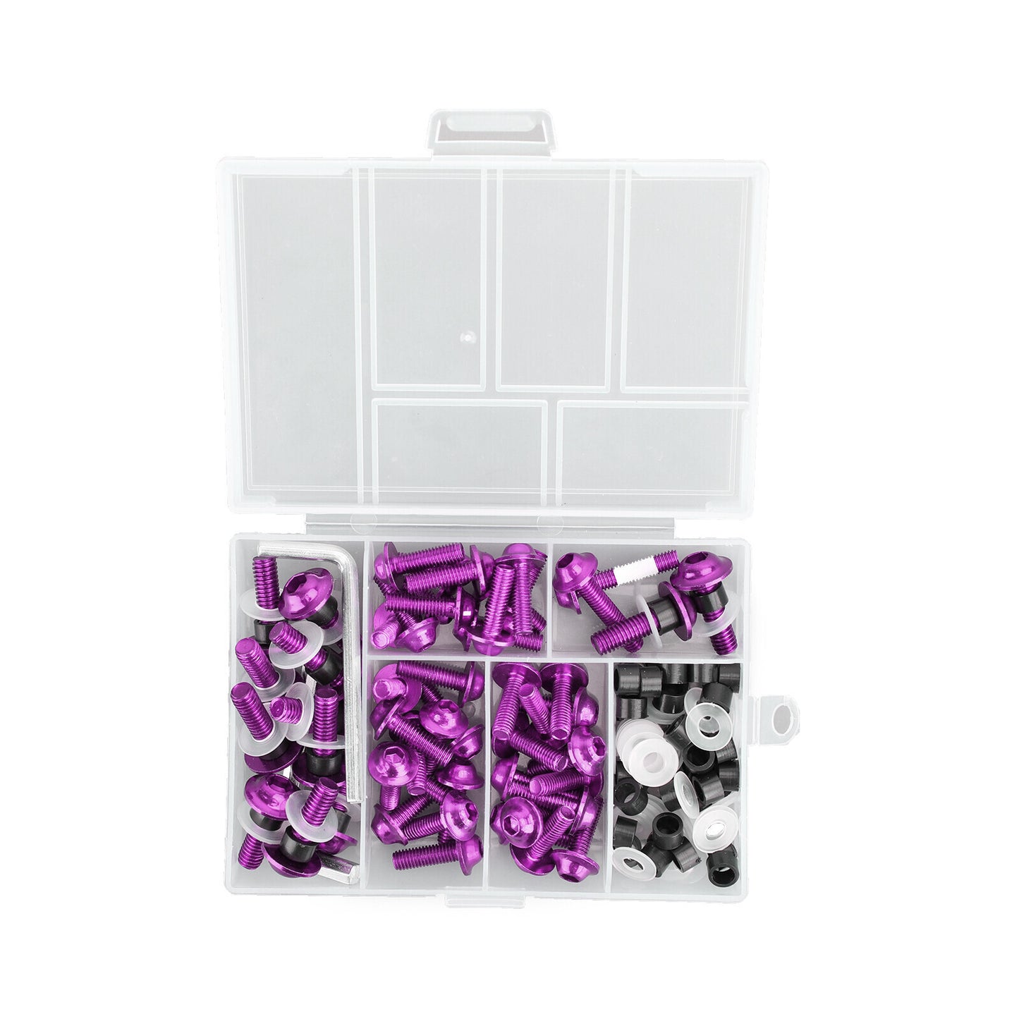 158x Motorbike Purple Fastener Clip Screw Kit Windscreen Fairing Bolt Universal