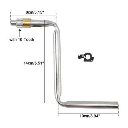 Truck Camper Crank Handle For Slide-in Truck Campers w/10-Tooth Gear On The End