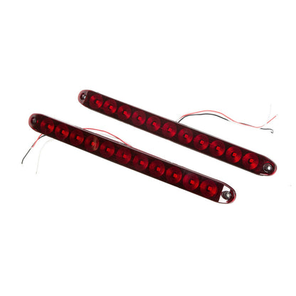 Solid Spare 4PCS 16" Red Truck Trailer Light Bar 11 LED Stop Turn Tail Brake Lights Strip