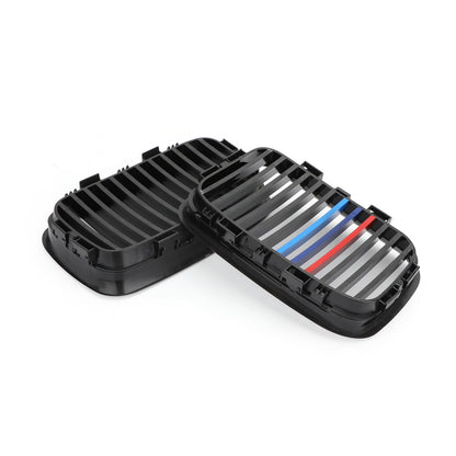 M-color Glossy Black Front Hood Kidney Sport Grills For BMW 3 Series E36 92-1996
