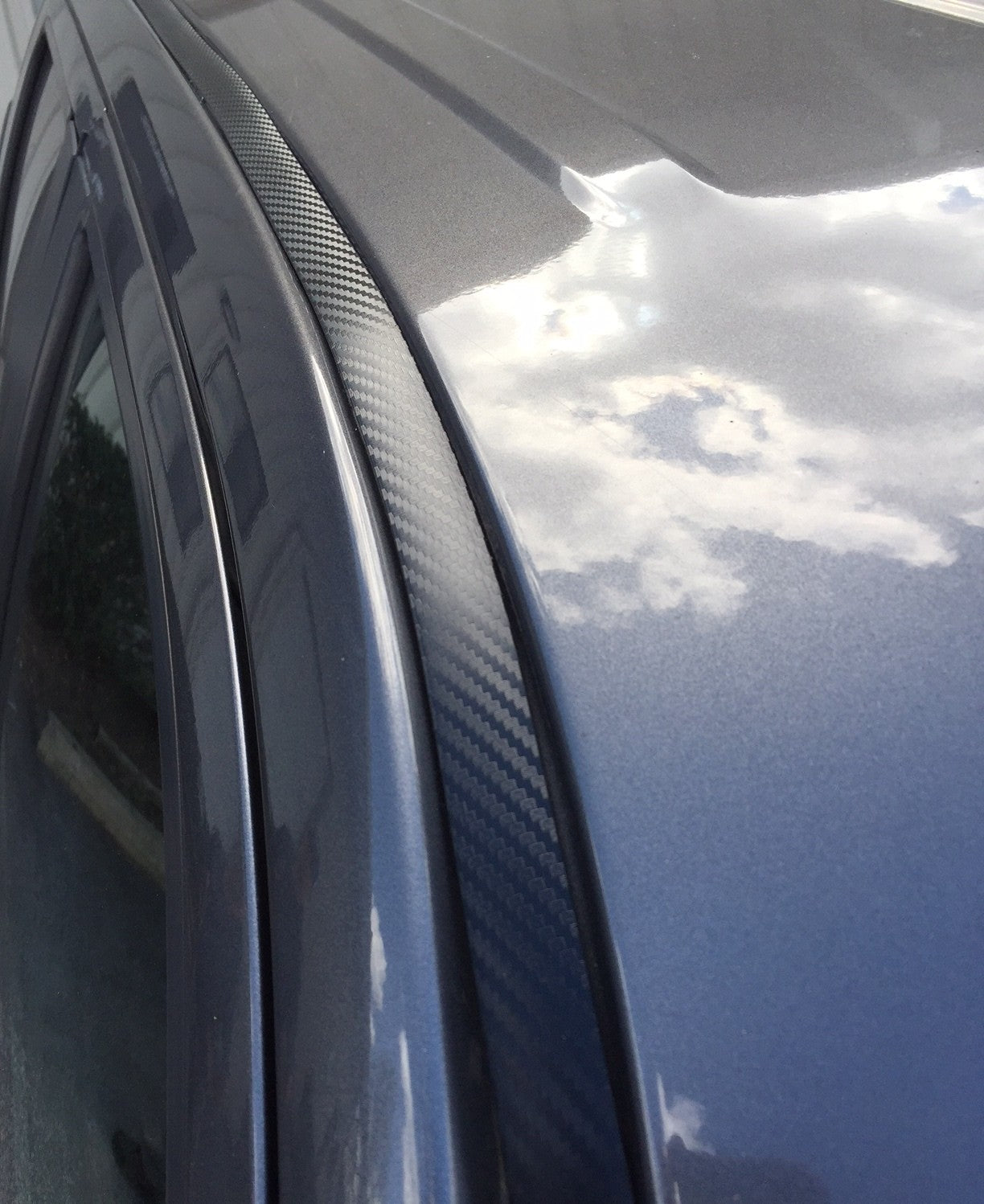 For 2006-2014 HONDA RIDGELINE BLACK CARBON FIBER ROOF TRIM MOLDING KIT