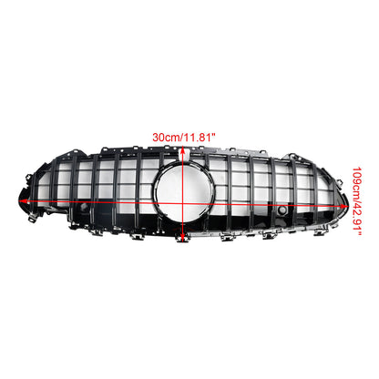 Black Front Bumper Grill Grille Fit Mercedes CLS C257 W257 Coupe 2018-2024