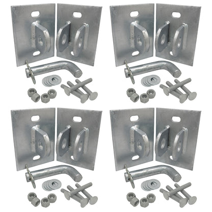 Floating/Stationary Dock Connector Hinge Kit, Male & Female T-Style Brackets (4)