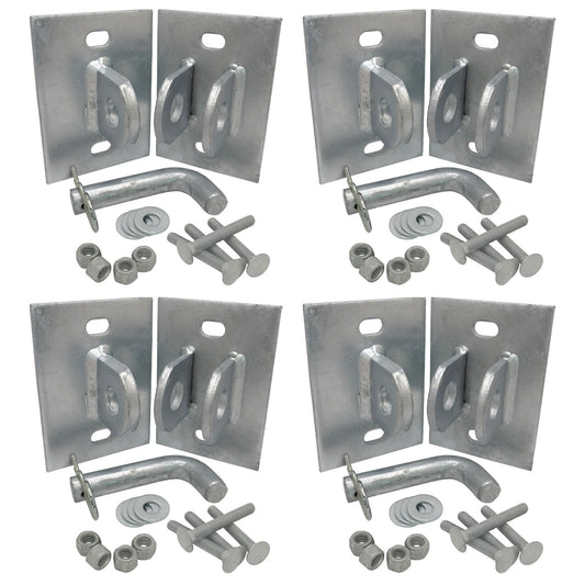 Solid Spare Floating/Stationary Dock Connector Hinge Kit, Male & Female T-Style Brackets (4)