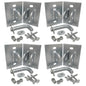 Floating/Stationary Dock Connector Hinge Kit, Male & Female T-Style Brackets (4)