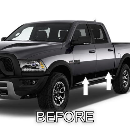 SIDE DOOR TRIM ROCKER PANEL MOLDING PACKAGE For DODGE RAM CHROME 09-17