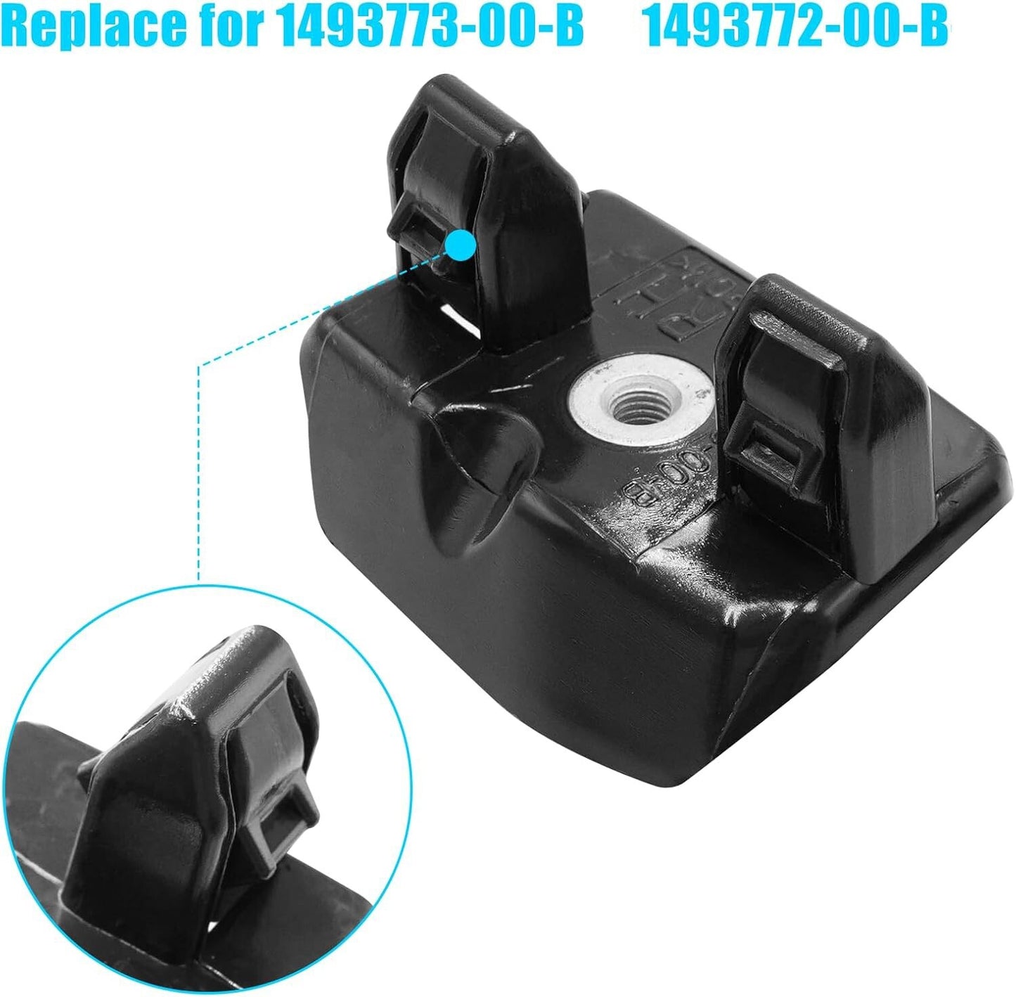 Pair For 2020-2023 Tesla Model Y Fender to Bumper Alignment Clip Bracket Black