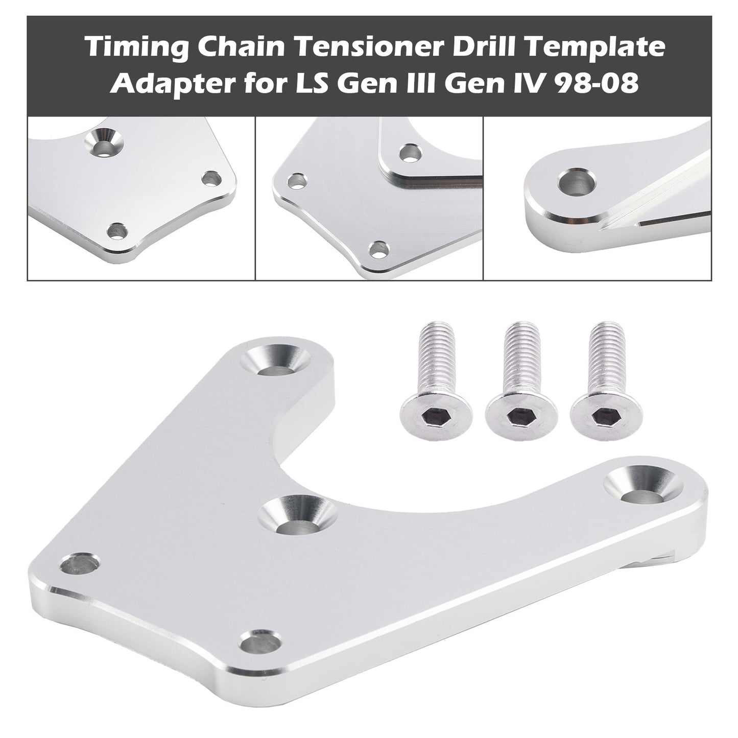 Timing Chain Tensioner Drill Template Adapter for LS Gen III Gen IV 98-08.