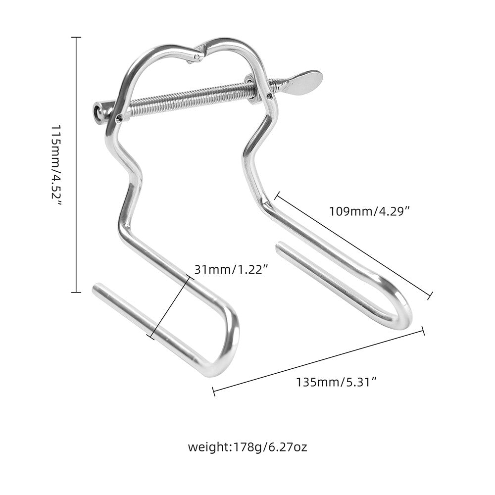 Stainless Steel Extreme Anal Spreader Vaginal Dilator/Vaginal Speculum Mirror US