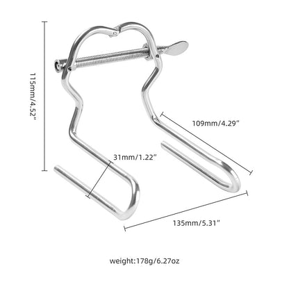Stainless Steel Extreme Anal Spreader Vaginal Dilator/Vaginal Speculum Mirror US