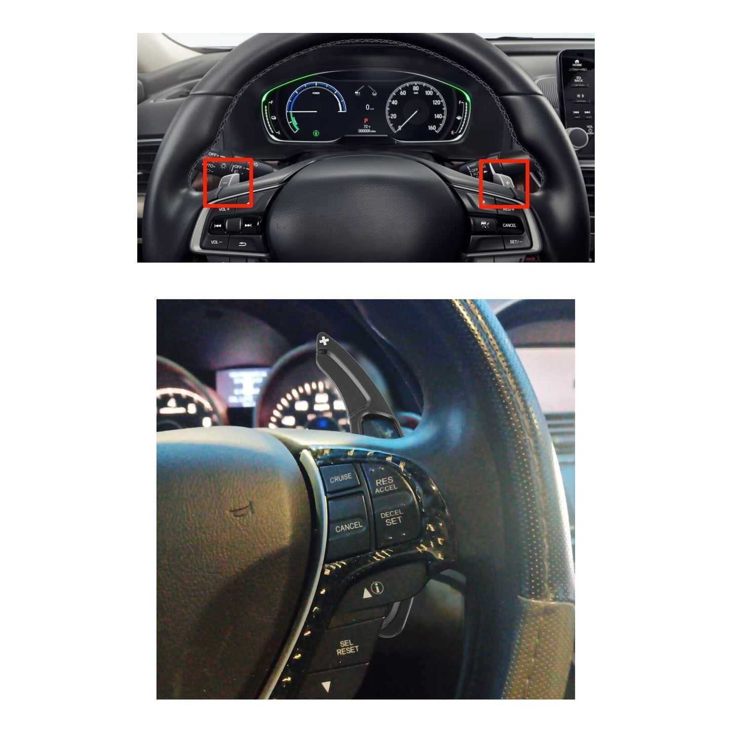 Steering Wheel Paddle Shifter Extensions For Acura RDX MDX CDX TLX 13-18 Black