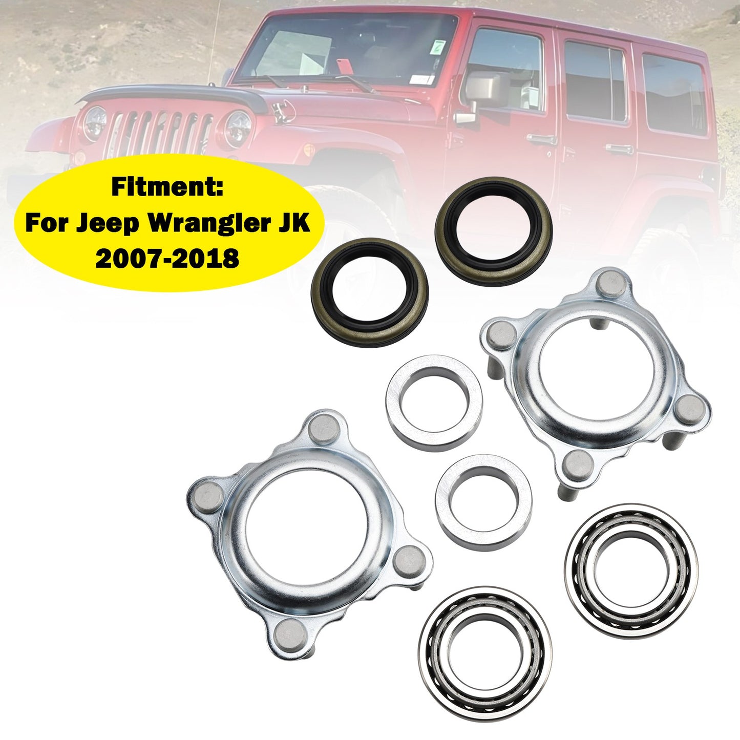 Both Side Rear Axle Bearing Seal Kit 68003270AA For Jeep JK Wrangler 2007-2017