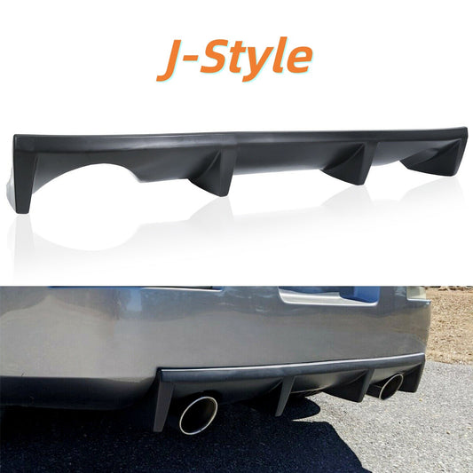 Solid Spare 2-Door Rear Bumper Lip Diffuser PU J Style Fits 03-08 Nissan Fairlady Z Z33 350Z