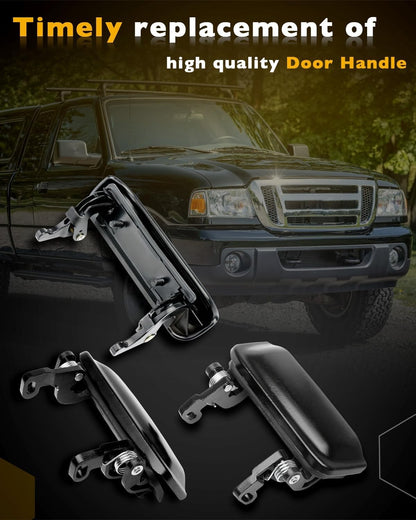 3X Metal Tailgate & Exterior Door Handle Set For 1998-11 Ford Ranger Mazda B2300