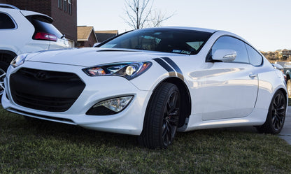 4" Dual Fender Stripe Hash Mark Stripe Decal For Hyundai Genesis / Genesis Coupe
